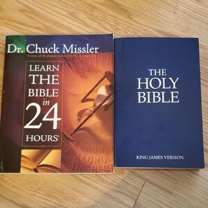 The Holy Bible and Learn the Bible in 24 Hours Book Set By Dr. Chuck Missler